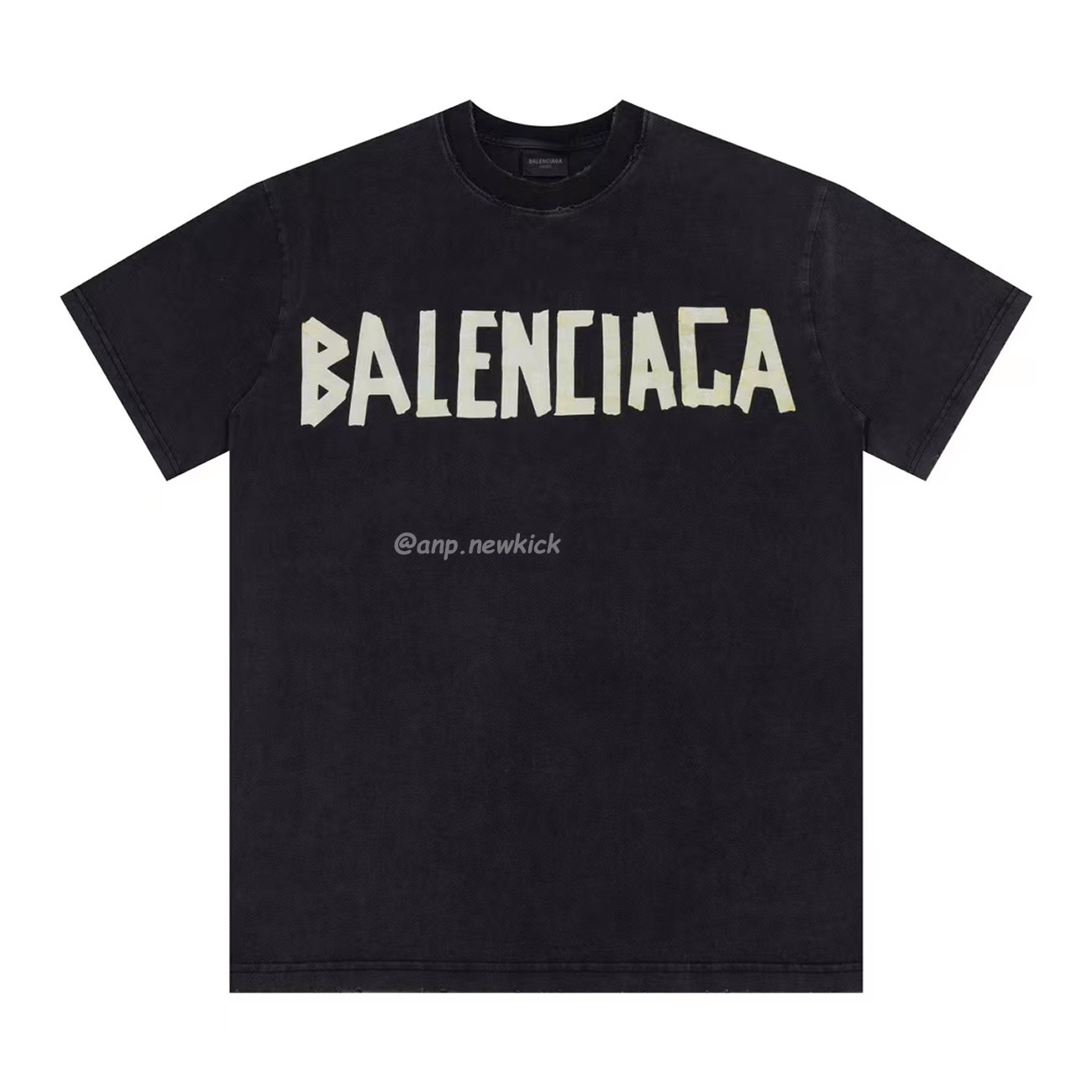 Balenciaga Tape Type T Shirt Black (1) - newkick.org